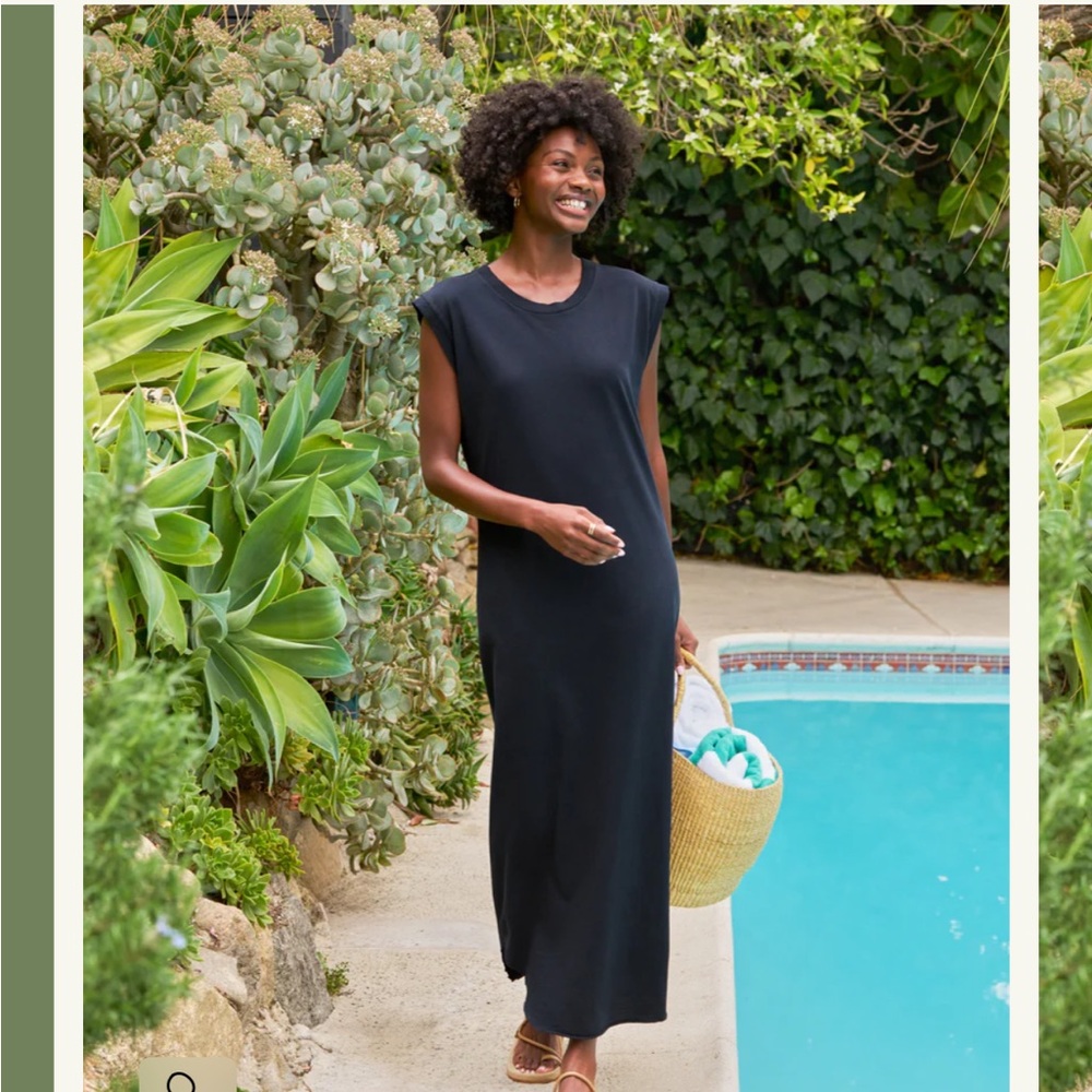Frank&Eileen Cory Vintage Muscle Tee Maxi Dress Black Med